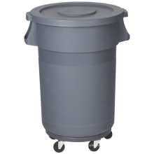 Best-Selling Best Quality Comfortable Design circular garbage bin with wheels / waste bin with wheels for street